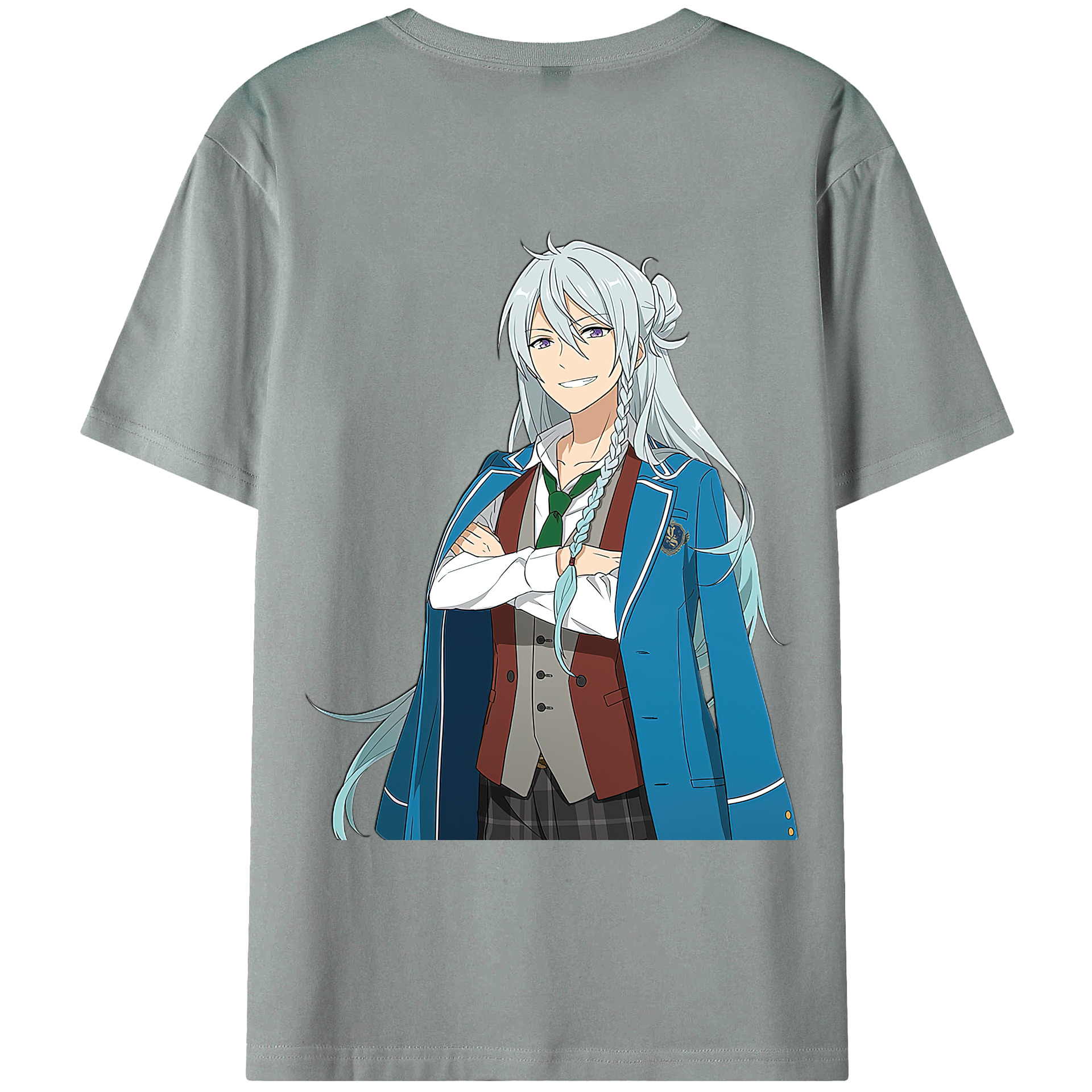 （画像用） あんさんぶるスターズ! Ensemble Stars 綿100％ メンズ半袖Tシャツ（バックプリント） 通気性